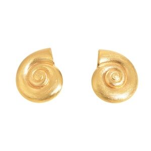 18K Gold Plated Elegant Gold Spiral Earrings